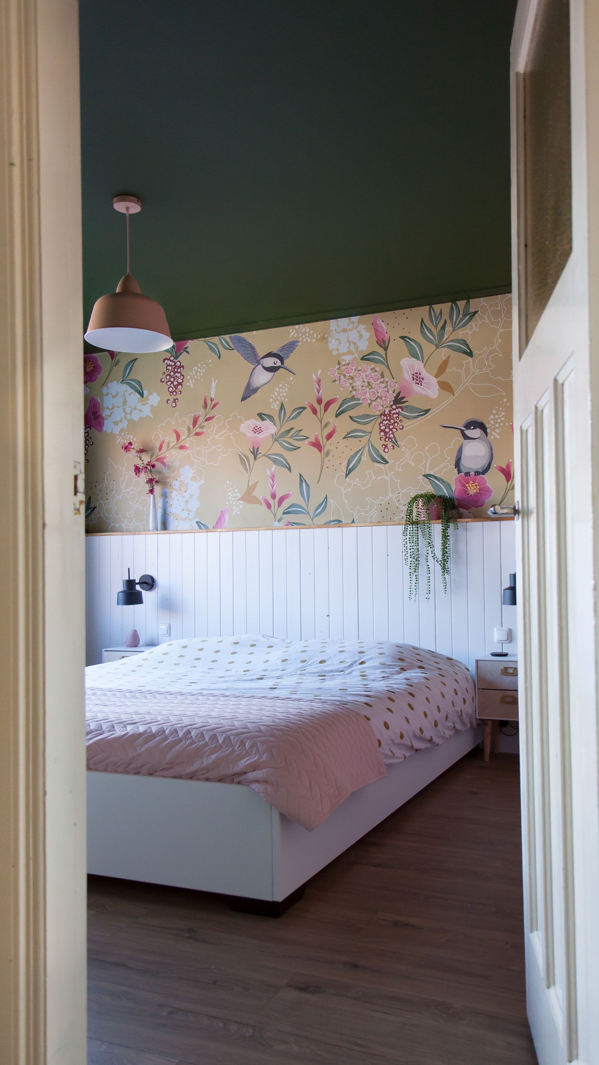Slaapkamer inspiratie: Groen plafond in de slaapkamer